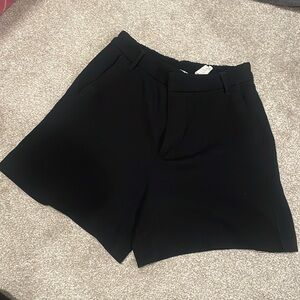 Zara black dress shorts